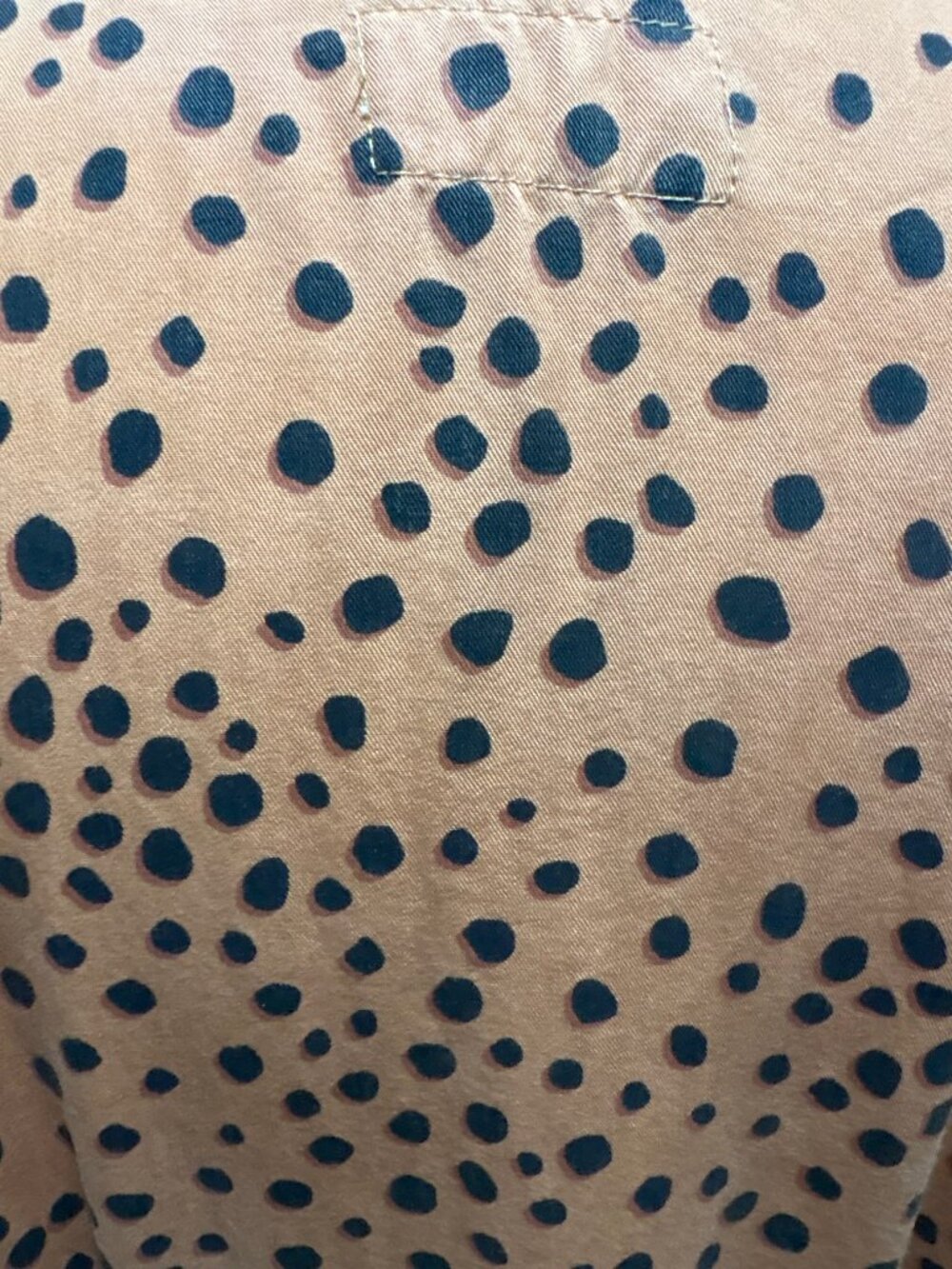 Marine Layer Camila cap sleeve minidress in orange with black dot print - Picture 7 of 10